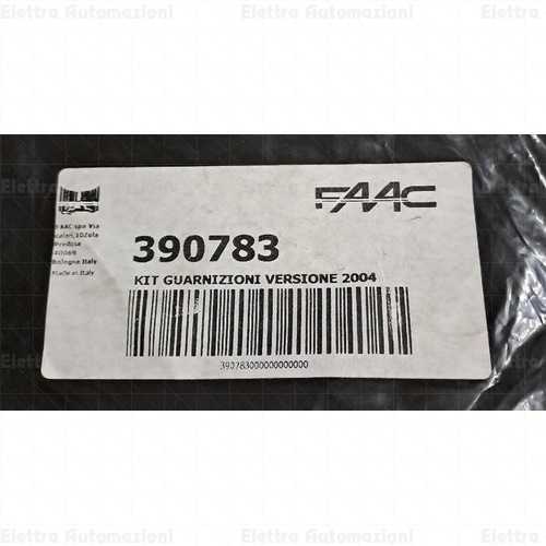 FAAC KIT GUARNIZIONI. codice 390783